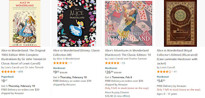 Alice In Wonderland Books